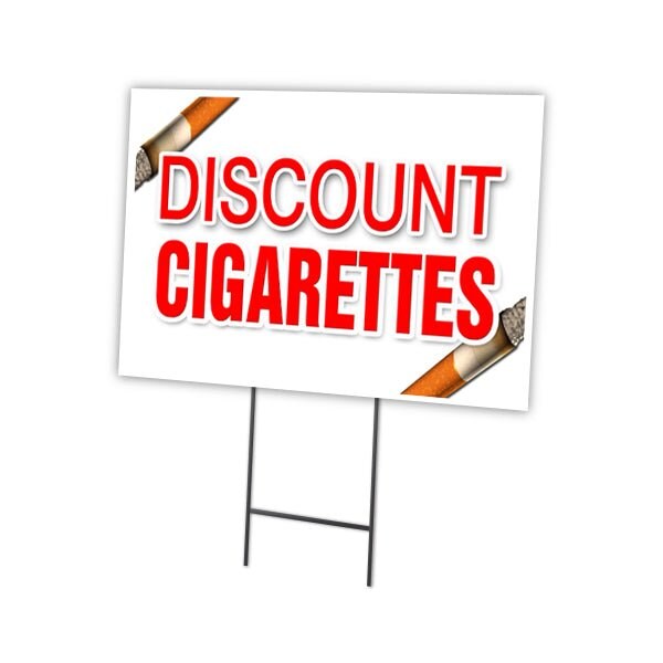 Discount Cigarettes Yard & Stake outdoor plastic coroplast window, C-1216-DS-Discount Cigarettes